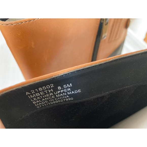 Isaac Mizrahi IMBETH Tall Riding Boots Black Cognac Size 8.5M Leather Duo Tone - Picture 9 of 9